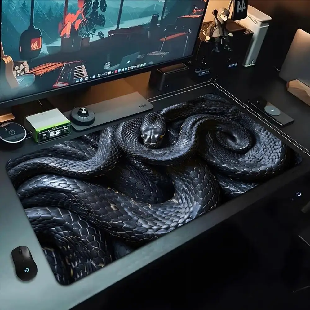 

Коврик для мыши Snake 500X1000 мм, большой игровой коврик для мыши Gamer XL, резиновый коврик для клавиатуры отаку, коврик для ноутбука, стола