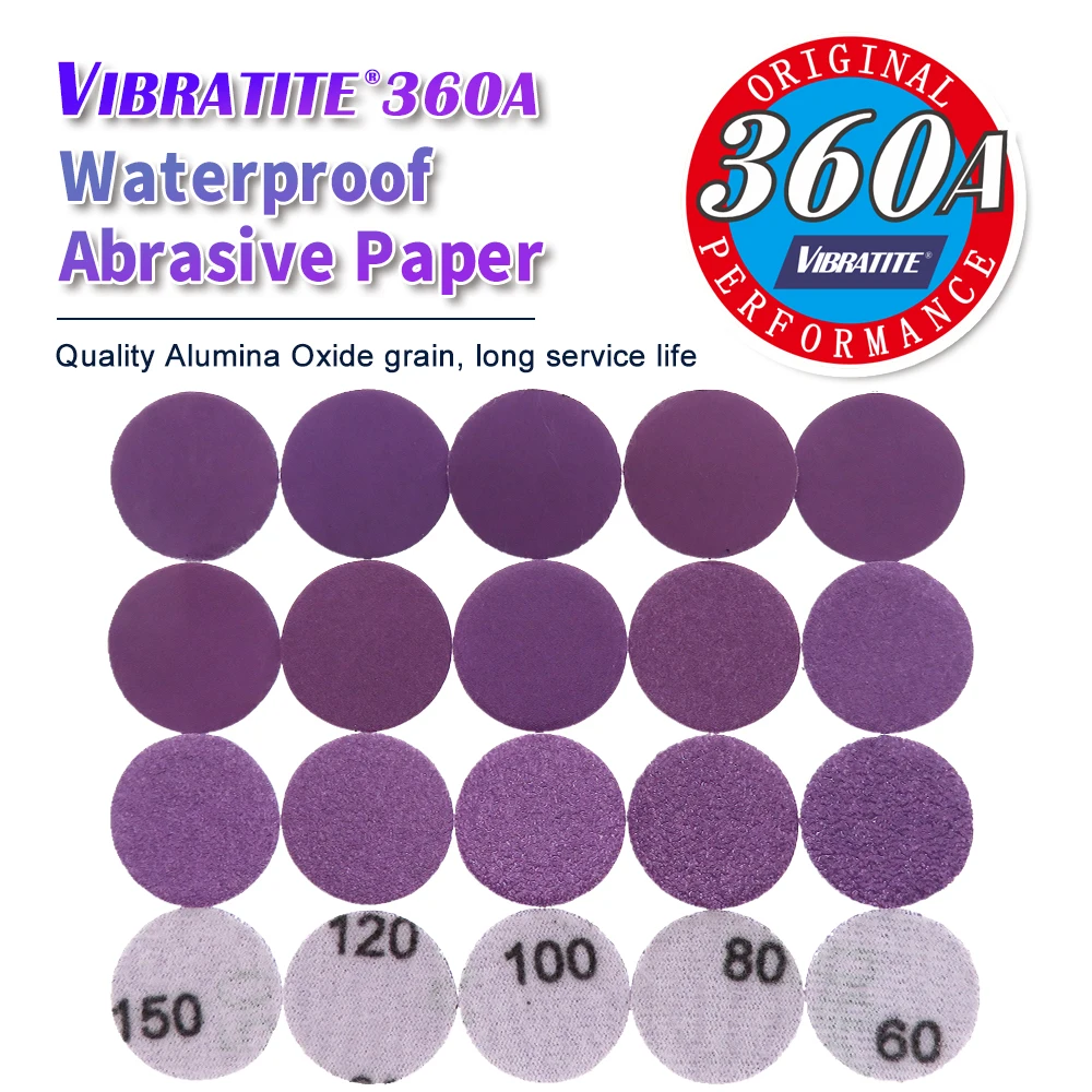 1-6Inch 25-150MM Purple Sanding Paper Kit 10/20 Pcs Aluminum Oxide Assorted 60-10000 Grit for Grinding Wood and Metal