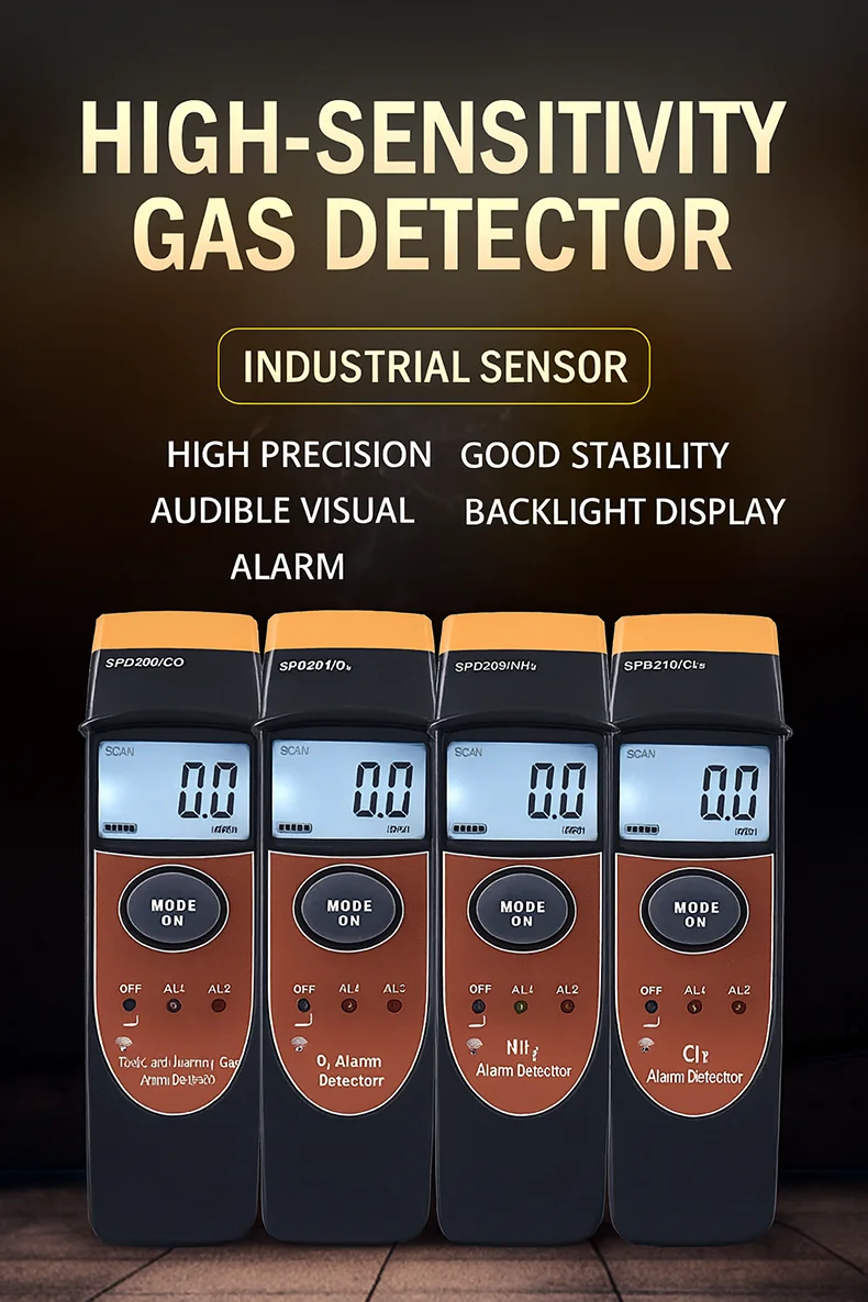 SPD202EX Portable Multi-Gas Detector - Natural Combustible Gas (LEL) Monitor, Industrial Gas Leak Tester