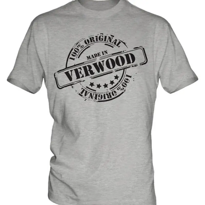 Camiseta hecha en VERWOOD para hombre, regalo de Navidad, cumpleaños, 18, 30, 40, 50, 60