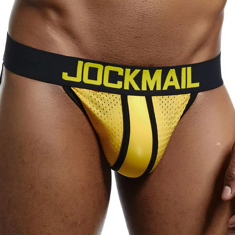 4PCS Sexy Jockstrap Men Underwear Penis Pouch Brief Underpants Gay Men\'s Bikini Slip Tanga String Thong Breathable Low Waist