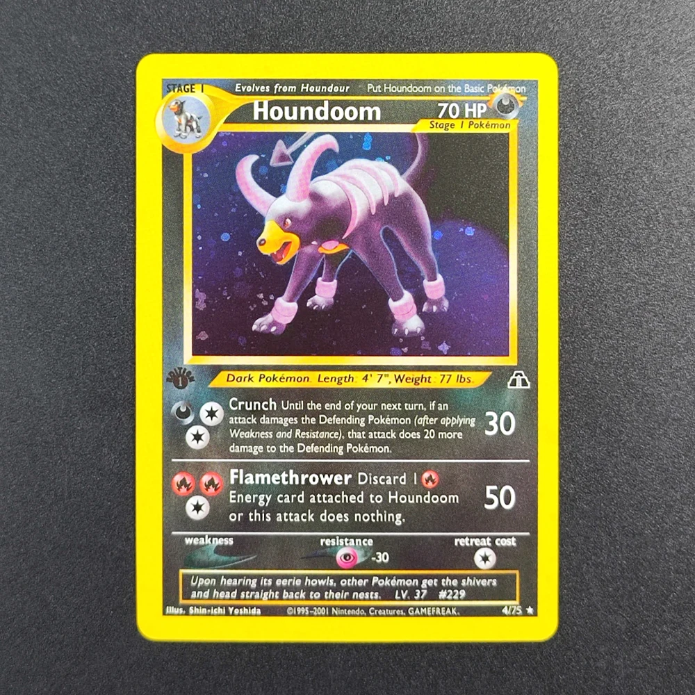

Коллекционная карта Покемон: Gym Challenge 1st Houndoom (EN), 4/75, Супер Редкая, Классическая, Аниме-карта, Игрушка