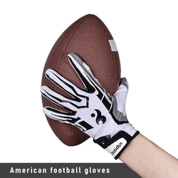 2PCS American Baseball Gloves Full Finger Breathable Anti-slip Silicone Football Gloves Outdoor Sport Hiking Gloves