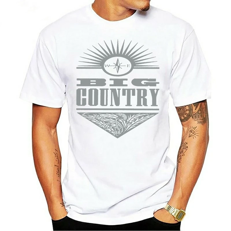 Men's Big Country Scottish Rock Band Stuart Adamson Round Neck T shirt Men Cotton T-shirt