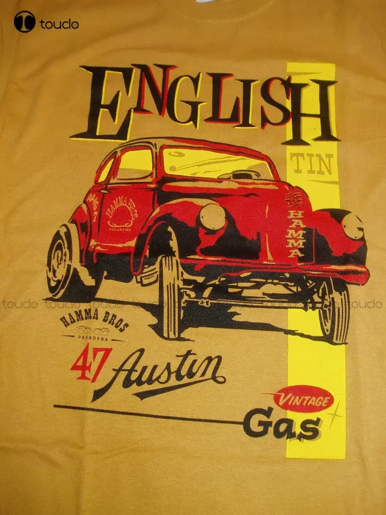 Newest Fashion Austin 47 English Tin Hot Rod Gasser Drag Race Mens T Shirt Devon Dorset O-Neck Hipster Tshirts