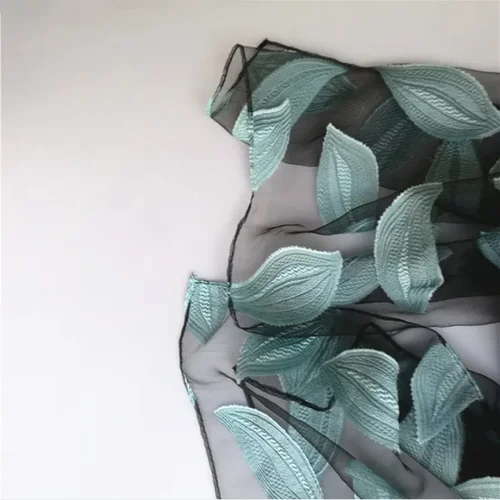 Imagen 2 del producto Moda Primavera y verano del nuevo estilo bufanda de empalme de encaje de Organza bufanda de seda de corte femenino bufanda con patrón de flores de anacardo