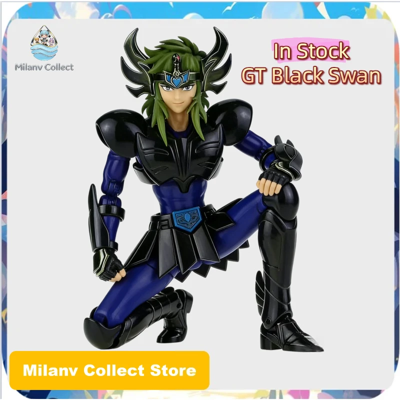 En stock: Figura de acción coleccionable GT Saint Seiya Myth Cloth EX Black Swan Cygnus Hyoga Black Saints Metal Armor