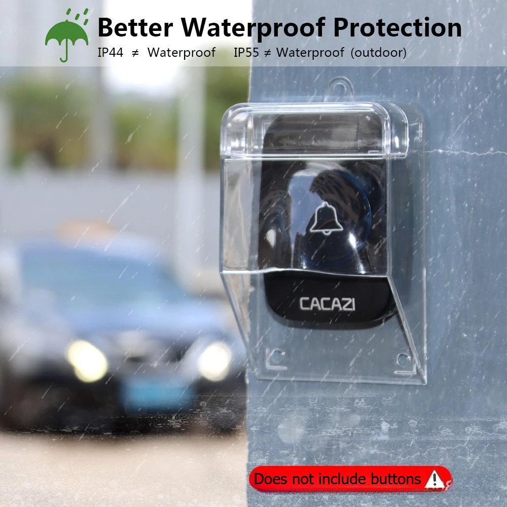 Hot-selling transparent doorbell PC rainproof waterproof cover is suitable for A10 doorbell waterproof cover outdoor