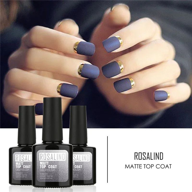 ROSALIND 10ml Matt Top Coat Gel Nagellak - Matte Soak Off Nagellak