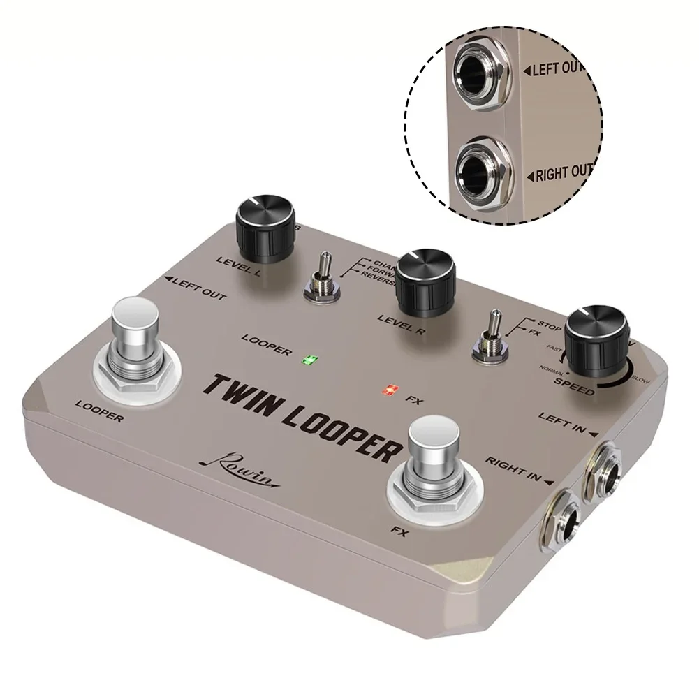 

Rowin Looper Electric Guitar Effect Pedal Loop Station 11 Types TimeTrue Bypass Professional Musical Instrument Accessories