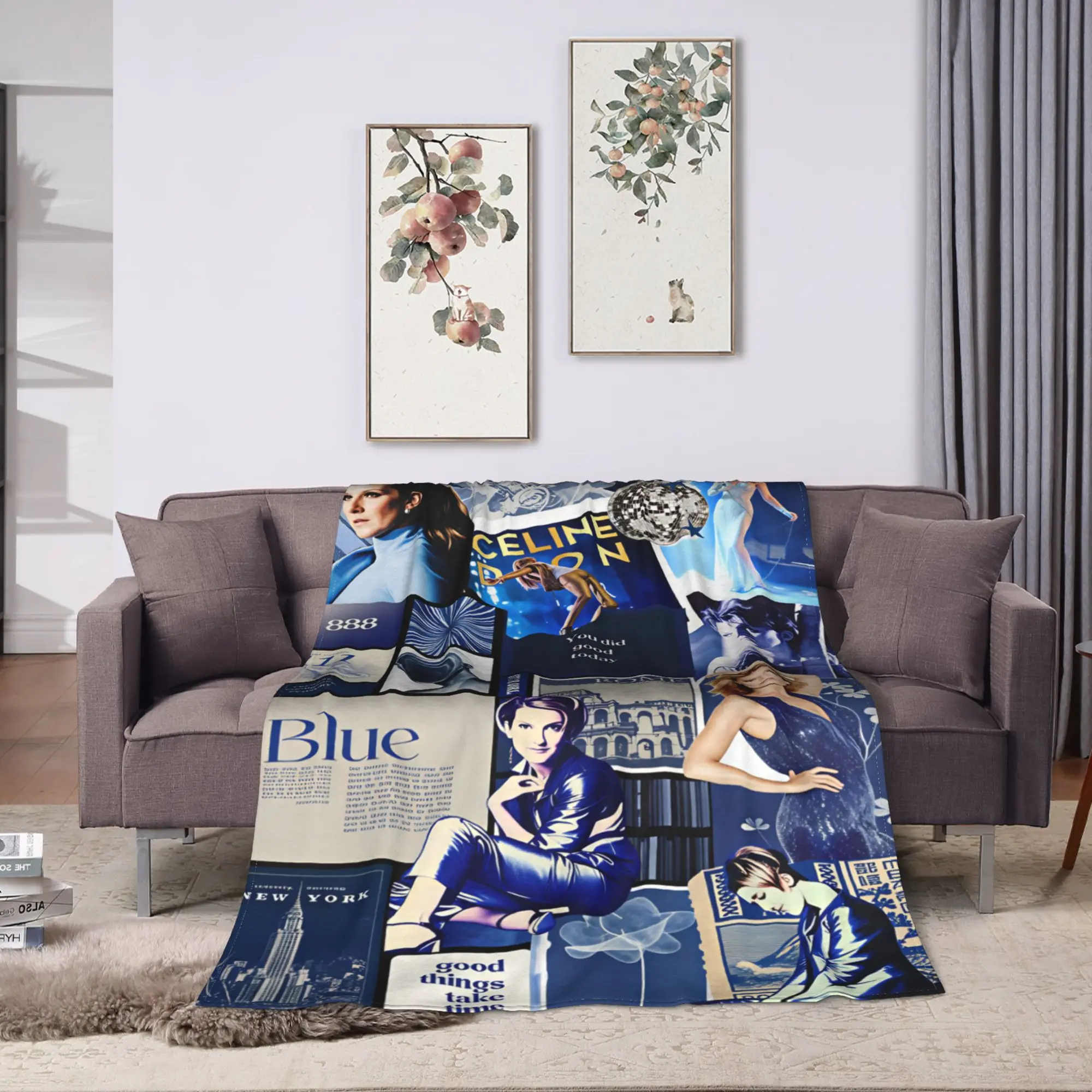 Travel Office Celines Dions Paris 2026 Bedding Throws  Flannel Bedspread For Living Room Funny Sofa Bed Cover