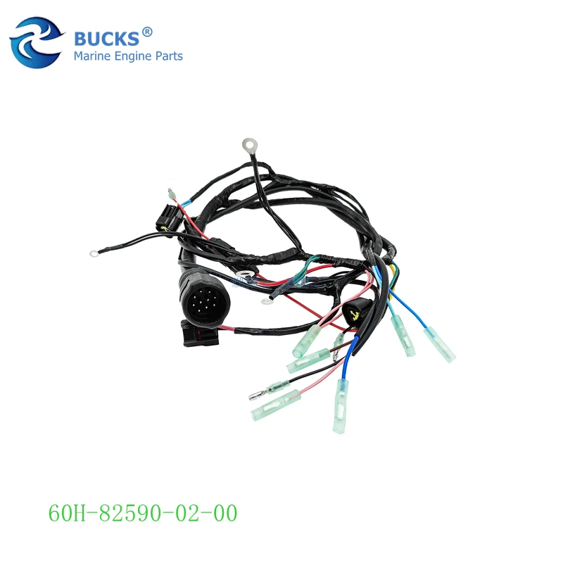 60H-82590-02 Wire Harness Assy 10 Pins For Yamaha Outboard Motor 200A 60H-82590 Boat Engine Accessories