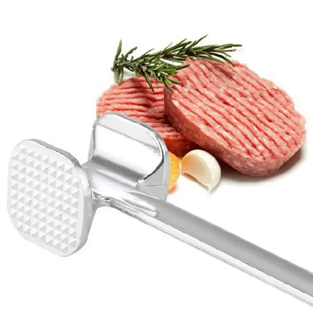 Chicken Porks Mallet Meat Hammer Beefs Steak Sides 19.5cm Two Beef Aluminum Kitchen，Dining & Bar Silver