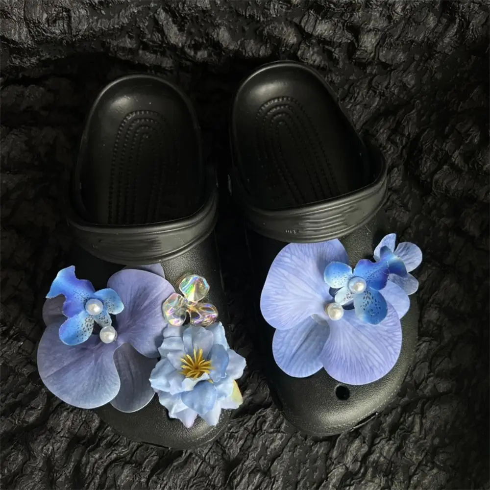 

Sandals Decorations Flower Shoe Accessories Removable Vacation Style Butterfly Orchid Shoes Charms Shoe Accessories
