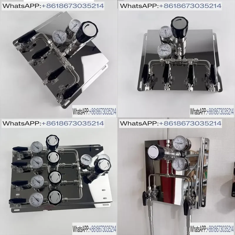 Stainless Steel Manual Bus Two-in-One Out Three-in-One Laboratory Gas System Switching Device Control Panel for for