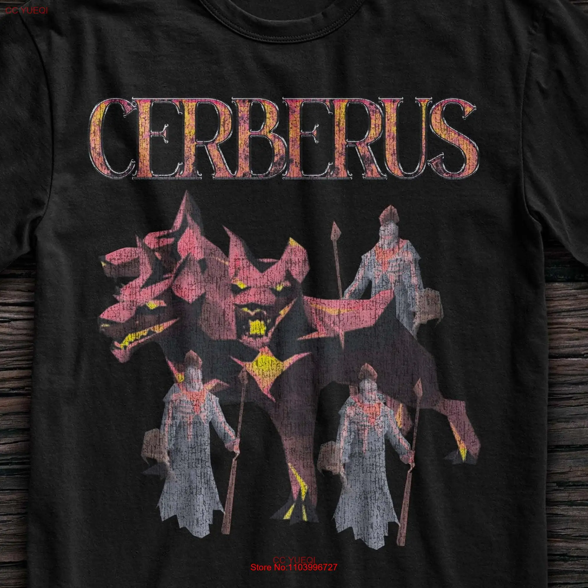 Vintage Style Cerberus OSRS T Shirt long or short sleeves