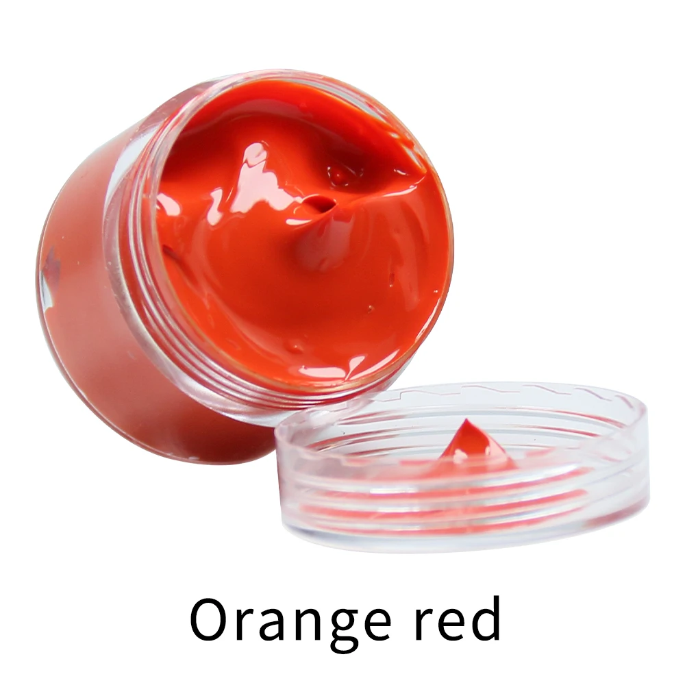 Orange Leather Vinyl Repair Kit Leather Paint 30ml for Shoes Auto Car Seat Sofa Coats Scratch Cracks Leather Care Restoration