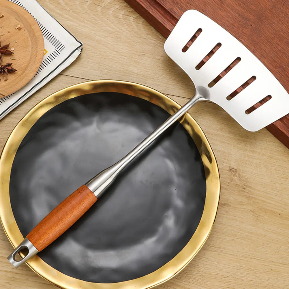 

1pc Stainless Steel Spatula Multi-Purpose Slotted Fish Turner For Grilling Eel Steak Wok Cooking Utensil Kitchen Gadget