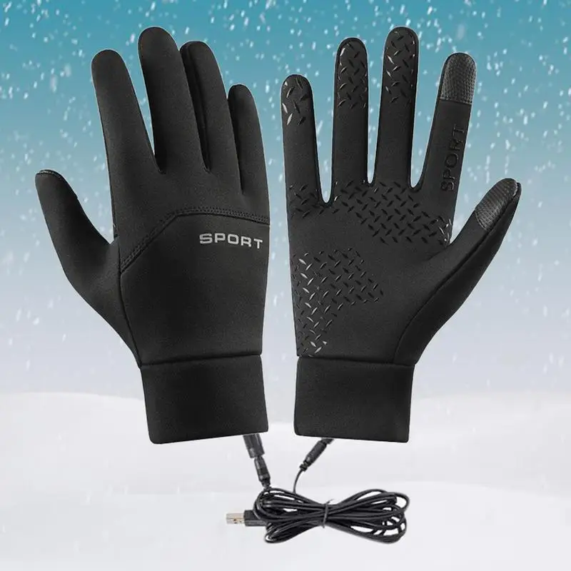 

Winter Warm Electric Liner Heated Gloves Touchscreens Outdoor Riding Skiing Motorcycling Gloves Cycling Accessories Hand Warmer