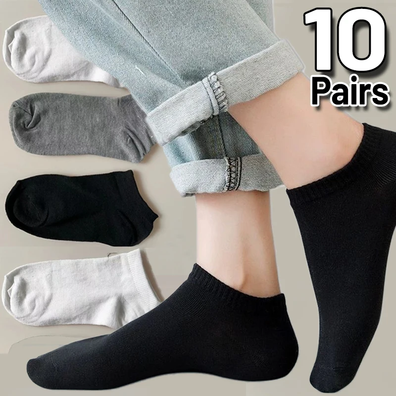 Sports Ankle Socks Invisible for Women Men Breathable Comfortable Sweat Absorbent Cotton Solid Color Anti Slip Short Boat Sock