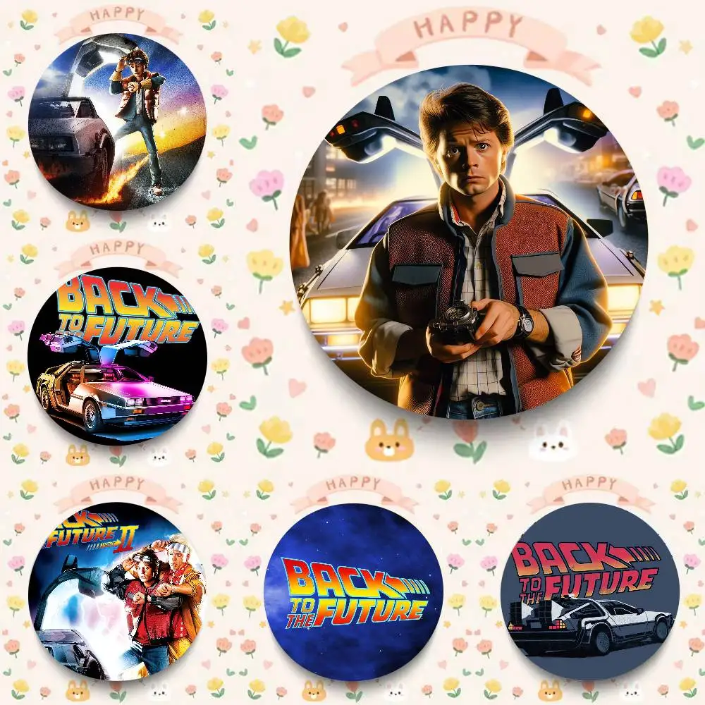Movie Back To The Future Pin Fashion Jewelry Accessories Round Brooch On Backpack Fan Collection Jewelry Badge Gifts