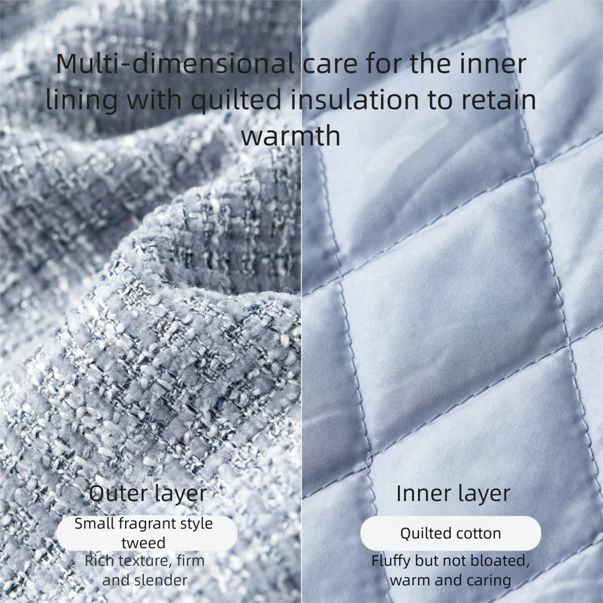 SENTUBILA 여성 스커트 세트 2025 가을 우아한 작은 향기 트위드 숏 코트 & 스플릿 스트레이트 스커트 매칭 아웃핏 154ZJ3833