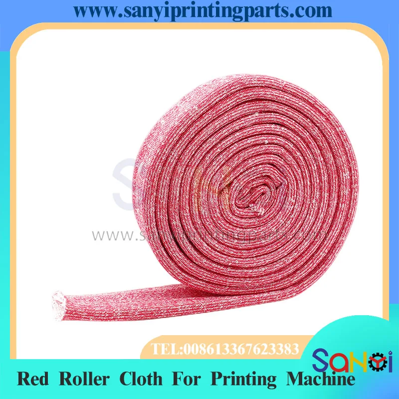 Best Quality Red Roller Cloth For Printing Machine Parts