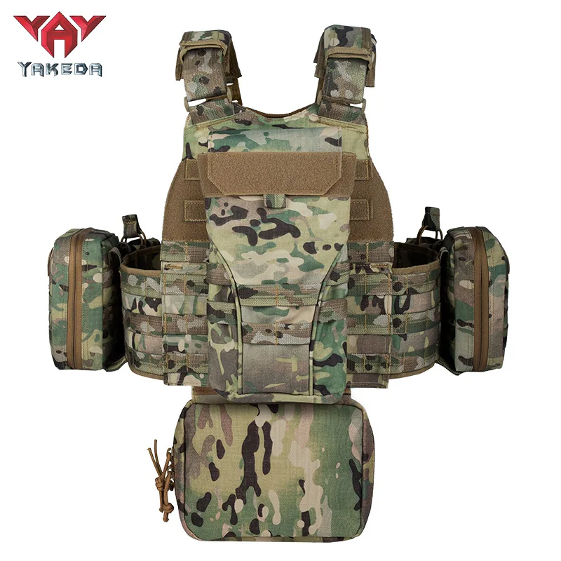 YAKEDA Tactical Vest Quick-release Outdoor Suit Supplies Training Vest Breathable Wear-resistant Multifunctional CS Hunting Vest