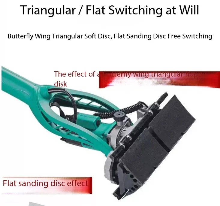 Wall Putty Inferior Corner Grinder Automatic Triangle Sandpaper Machine Electric Inferior Corner Grinder Long Rod Corner