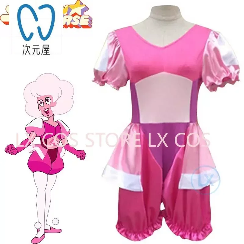 Anime Steven Universe the Great Diamond Authority Homeworld Gem Pink Diamond Outfit Halloween Cosplay Costume Clothes