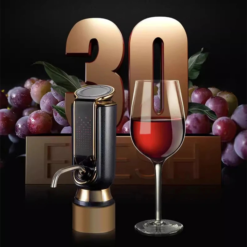 Automatic Wine Decanter Electric Wine Decanter Fresh-keeping 30 Days Quick Wine Aerator Adjustable Wine Dispenser USB Charging