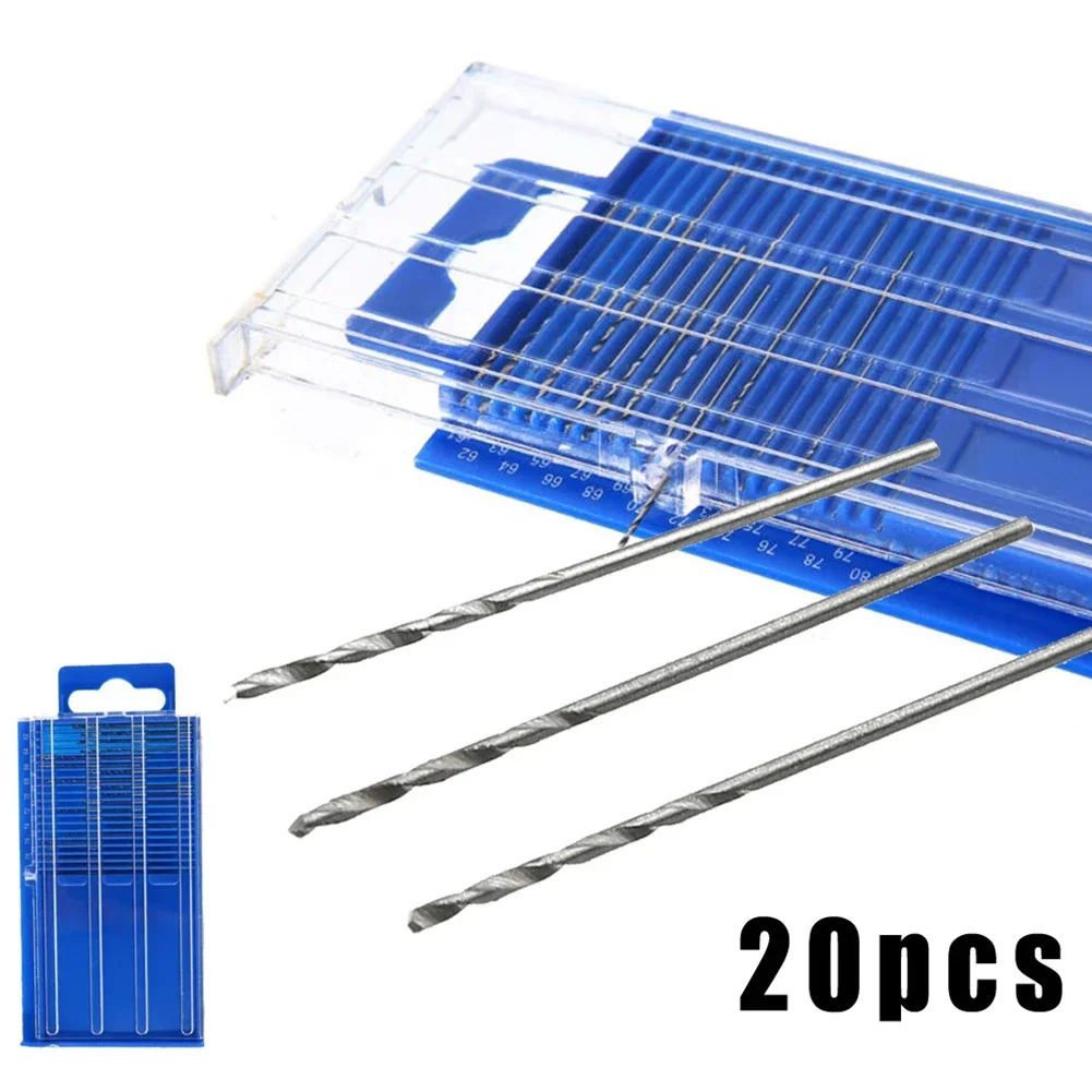 20 قطعة # 61- # 80 مجموعة لقمة مثقاب إمبراطورية صغيرة HSS بوصة مجموعة لقمة ثقب للحرف اليدوية الدقيقة نموذج إصلاح ساعة المجوهرات