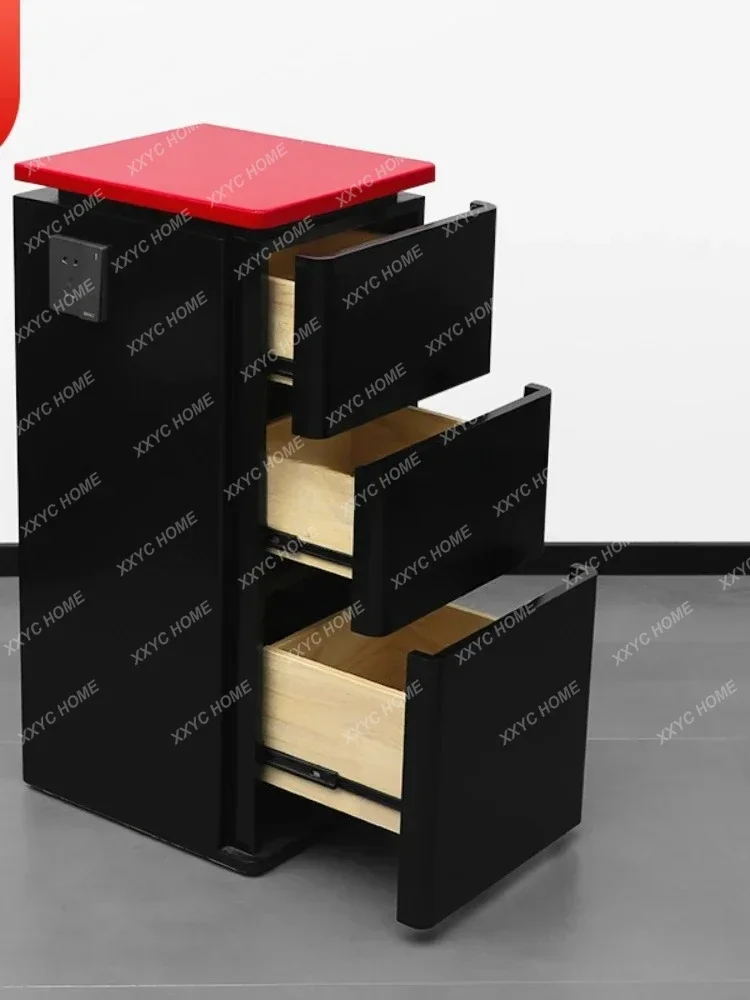 A Hair Salon Tool Cabinet for Hair Salon Stainless Steel Working Barber Storage Locker
