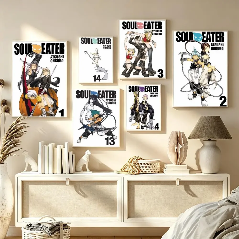 Classic Anime S-Soul Eater Painting Calligraphy Canvas Wall Art Print for Bedroom Living Room Cafe Office Home Decor Picture