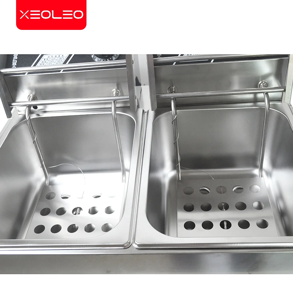 XEOLEO caldaia elettrica per Pasta forno combinato due in uno fornello per Noodle con pentola Oden attrezzatura da ristorante in acciaio inossidabile