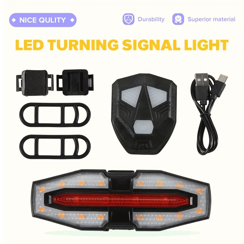 Superior-Electric Scooter LED Tail Light Turning Signal USB Rechargeable With Remote Control