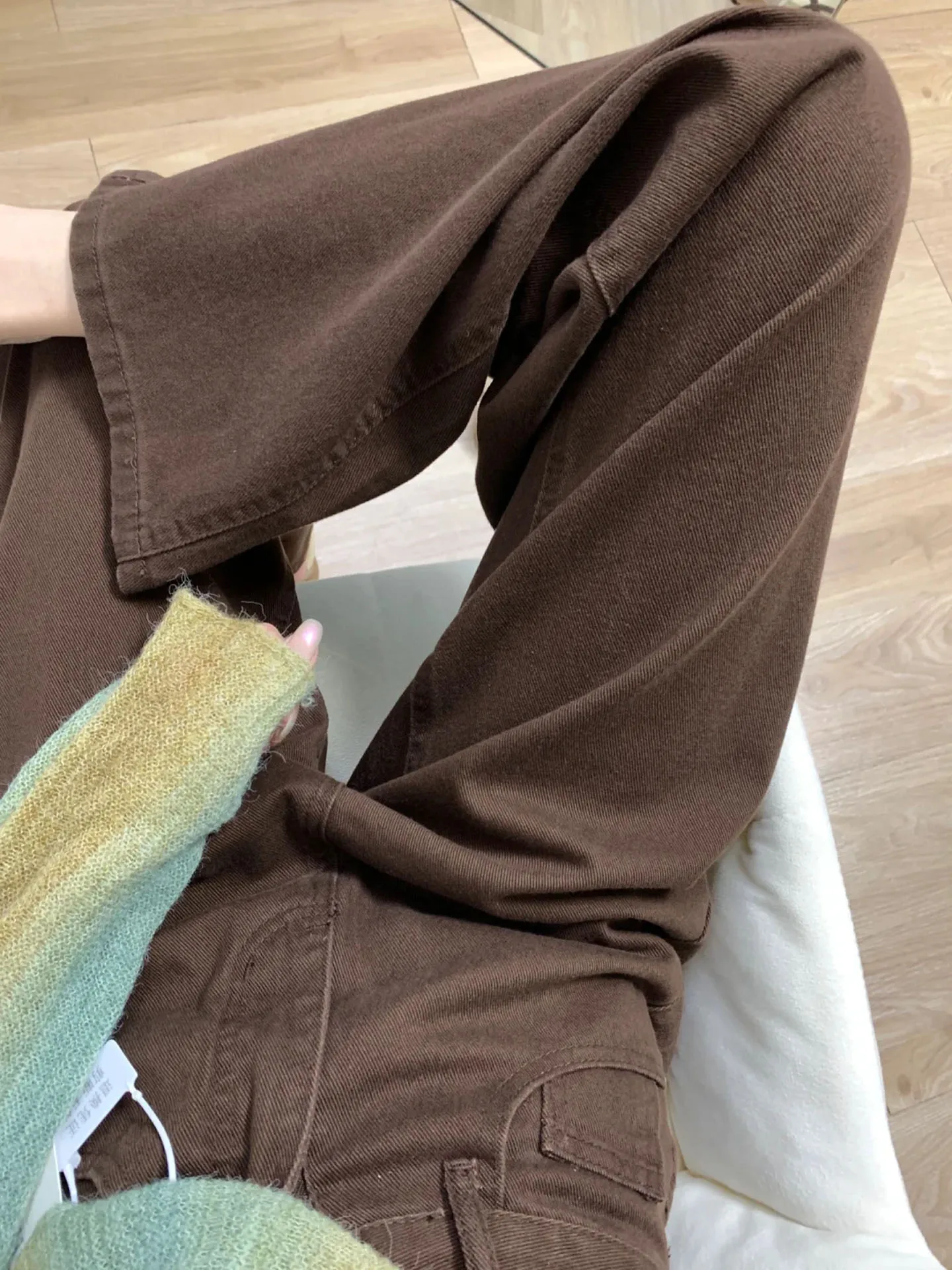 

Ce Brown High Waist Wide Leg Jeans Women's Pear ape Body 2025 Autumn plus Size Loose Slim Straight Long Pants