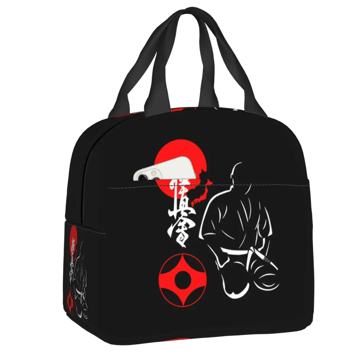 

Термоизолированные сумки для обедов Custom Kyokushin Karate Mas Oyama Spirit, женские портативные контейнеры для еды, многофункциональные коробки для еды