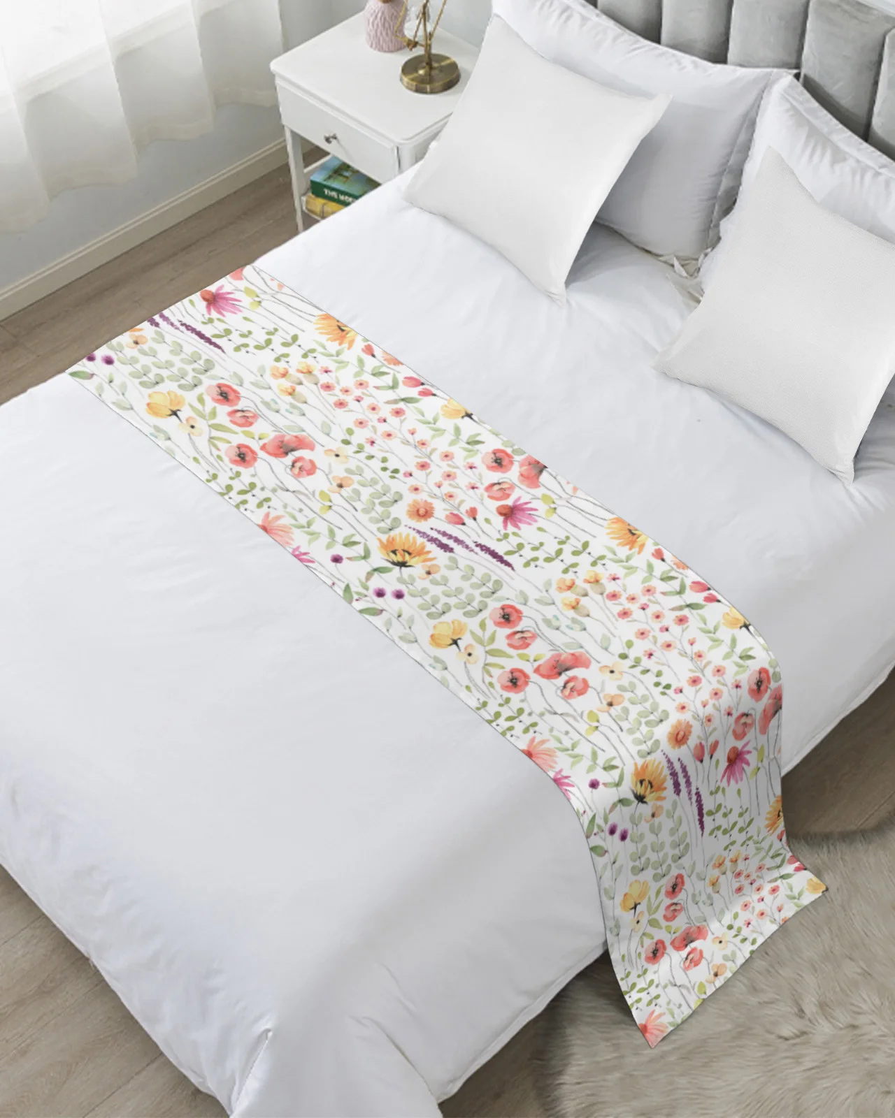 

Подсолнухи, эвкалипт, листья, цветок мака, высококачественный флаг для кровати, гостиница, рандель, кабинет, Свадебный домашний декор, кроватка