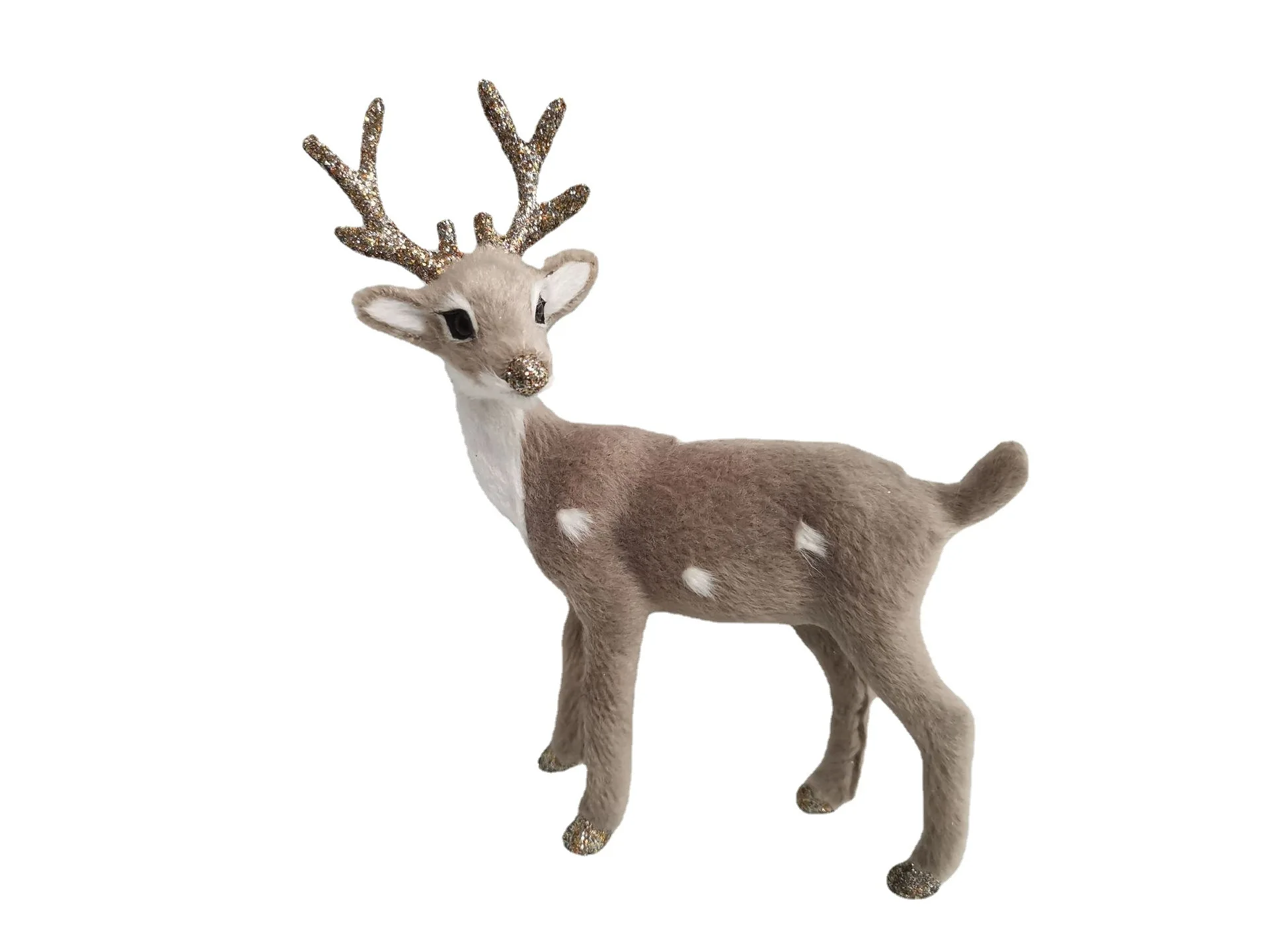 15cm Simulation Elk Plastic Stuffed Toys Creative Sika Deer Ornaments