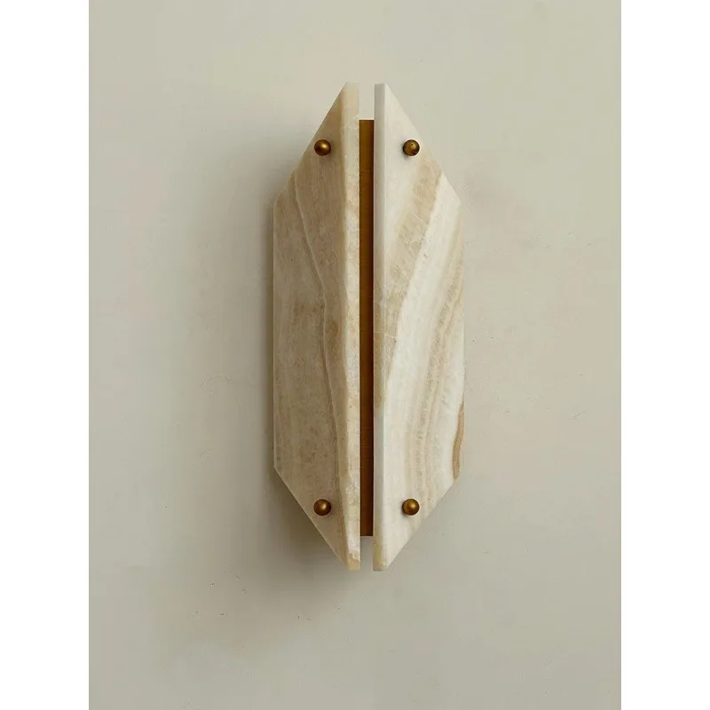 100% Natural Marble Nordic Luxury Wall Lamp, Spanish Alabaster Sconce