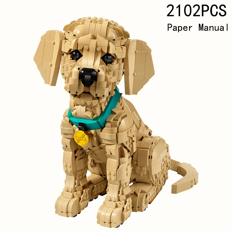 Raumdekoration 2102 Teile Welpen-Baustein-Set Hunde-Konstruktionsmodell Geburtstags- und Weihnachtsgeschenk für Erwachsene