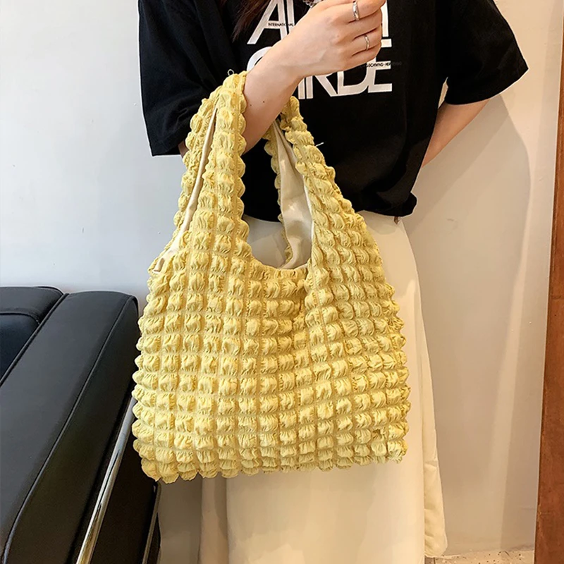 Damenmode geste ppte Umhängetasche Raum Baumwolle große Kapazität Handtasche und Geldbörse für weibliche Reise Einkaufstasche Hobos Taschen – Detail 10