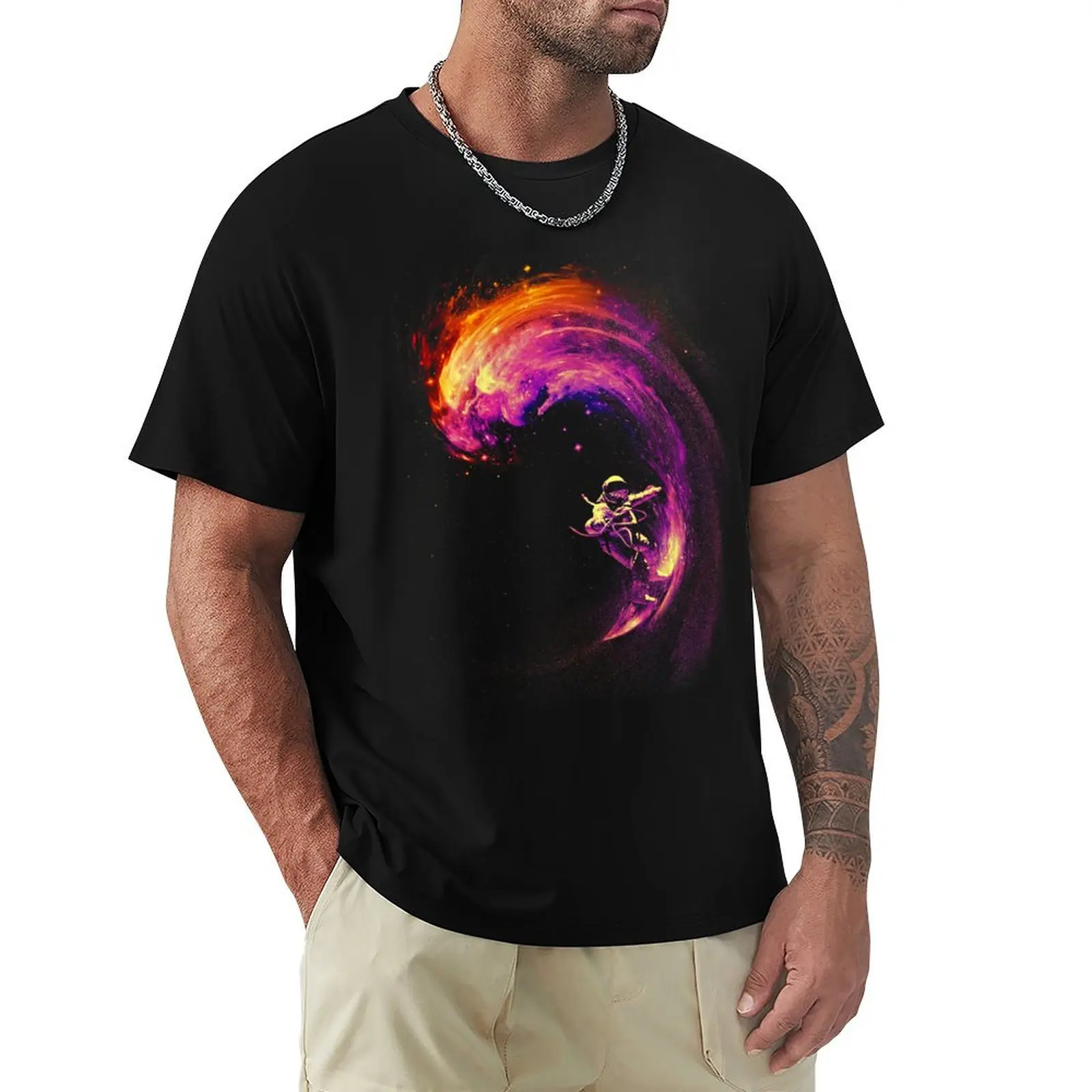 

Space Surfing T-Shirt cotton graphic tees cute tops funny meme t-shirts plain white t shirts men