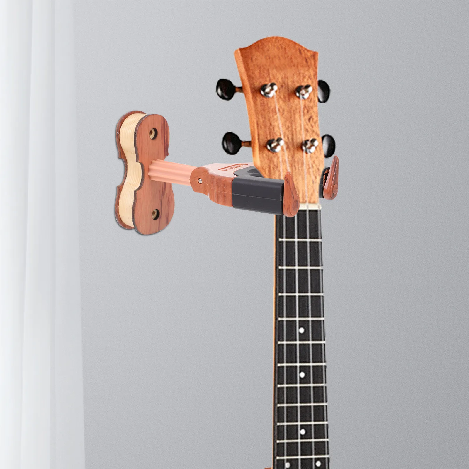 Hook Viola Automatic Lock Ukulele Hooks for Hanging Wall Holder Hanger Brown Hangers