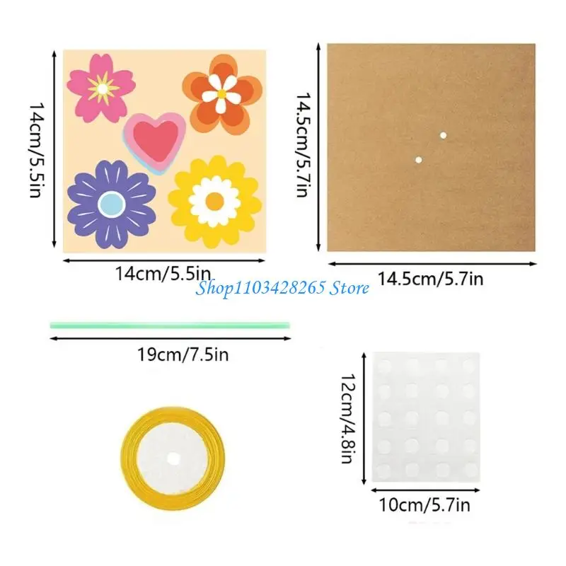 G2TE 3D wenskaarten Papercraft Holiday Birthday Card Bouquet Crafting Cards