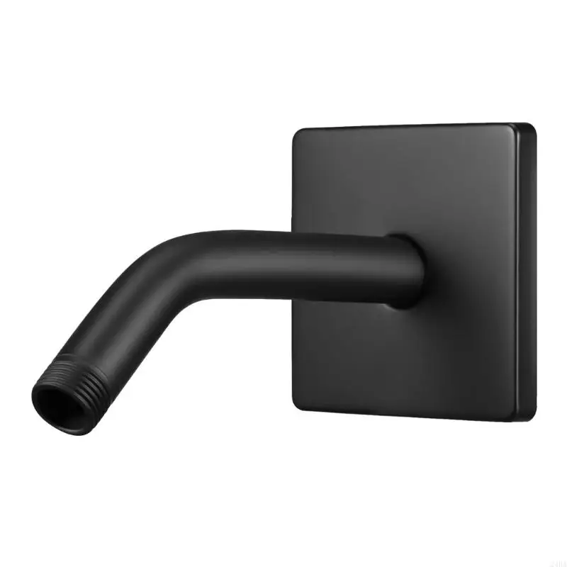

24BA Bathroom Shower Arm Reinforced Stainless Steel Construction Includes Wide Square Flanges For Seamlessly Wall Installation