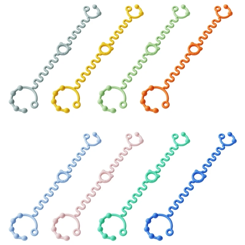 Silicone Baby Pacifier Chain, Lovely Designing Teething Toy Holder Rope Lanyard for Strollers and Bottles