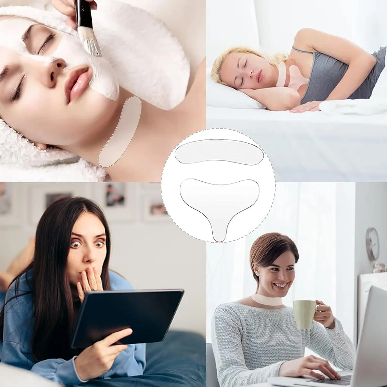 1/2pc Anti-Aging T Anti Falten Brust Pad Wiederverwendbare Silikon Transparent Brust Lifting Patch Falten Entferner hautpflege Werkzeuge – Detail 5