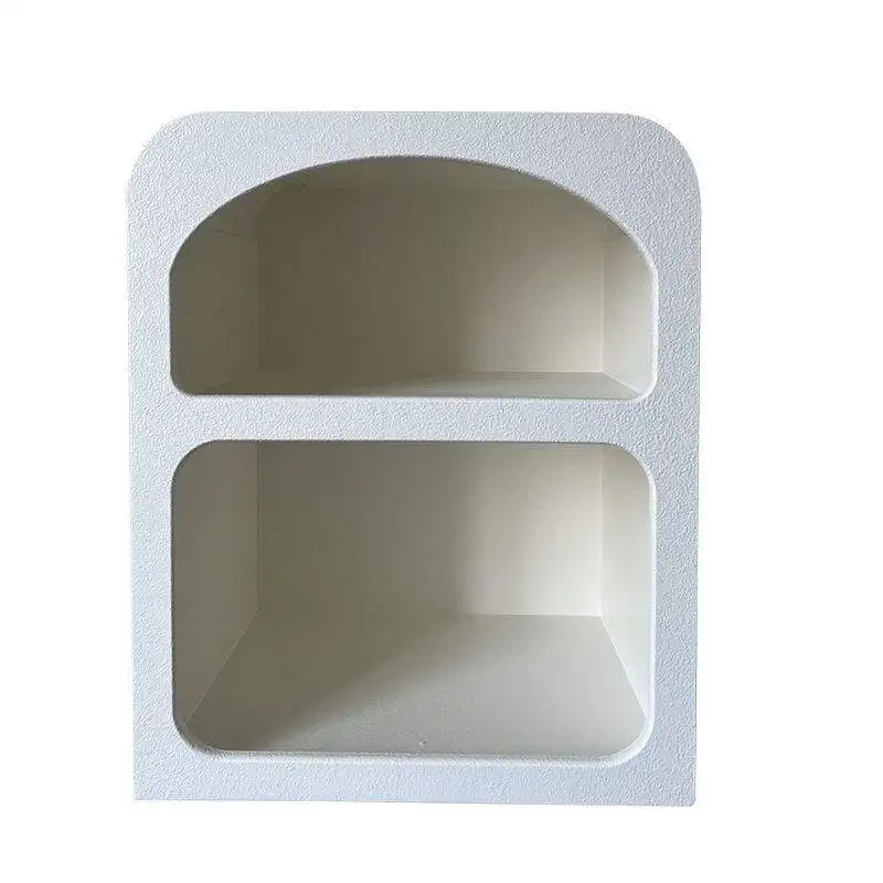

*&Wholesale Modern Nordic Nightstand - White Wood, Minimalist Bedside Table with Storage for Bedroom & Home Furniture
